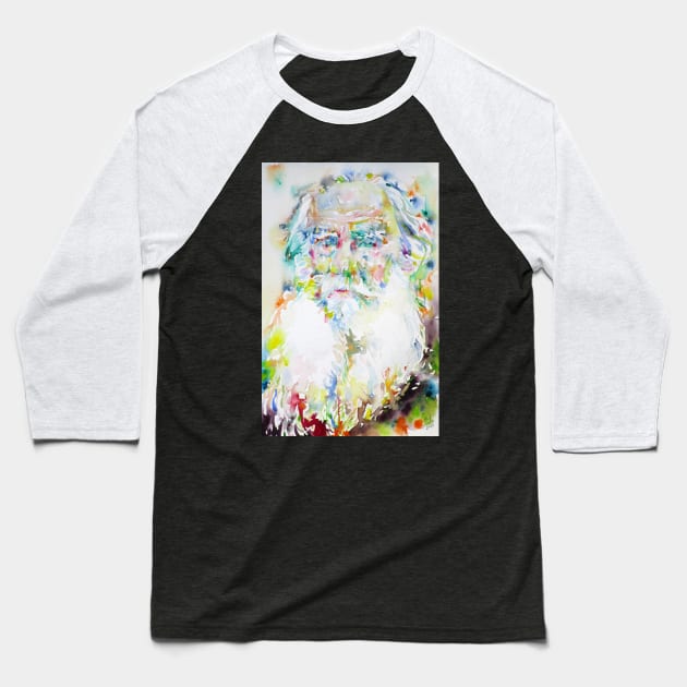 LEO TOLSTOY watercolor portrait .5 Baseball T-Shirt by lautir